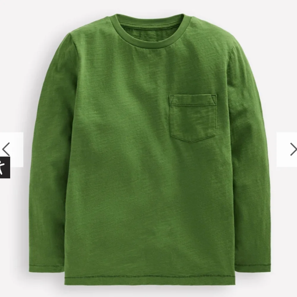 NIP Kids MINI BODEN Everyday Long Sleeve T-shirt Broccoli Green Size 9-10yr